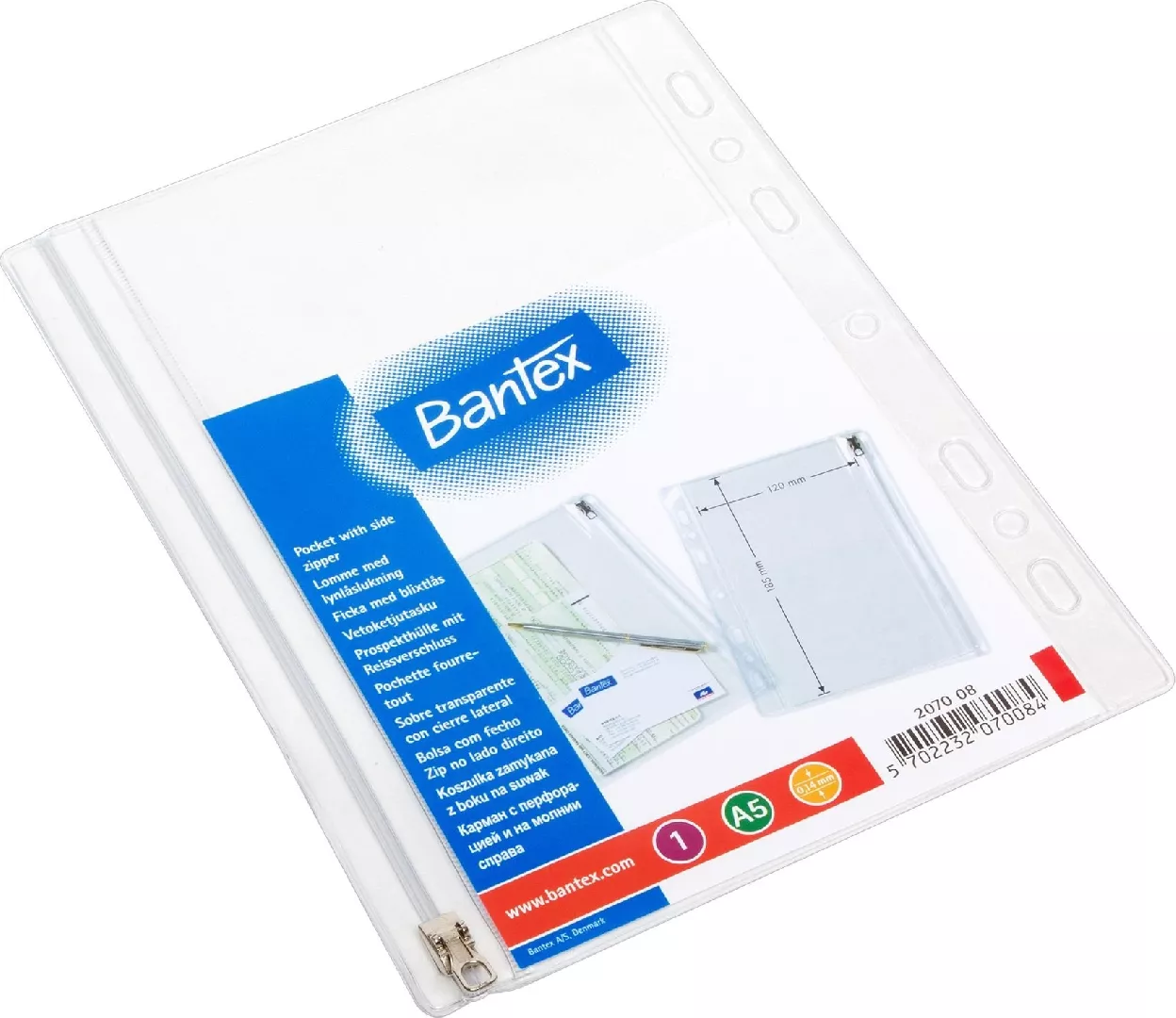 Bantex T-shirt with zipper A5 10